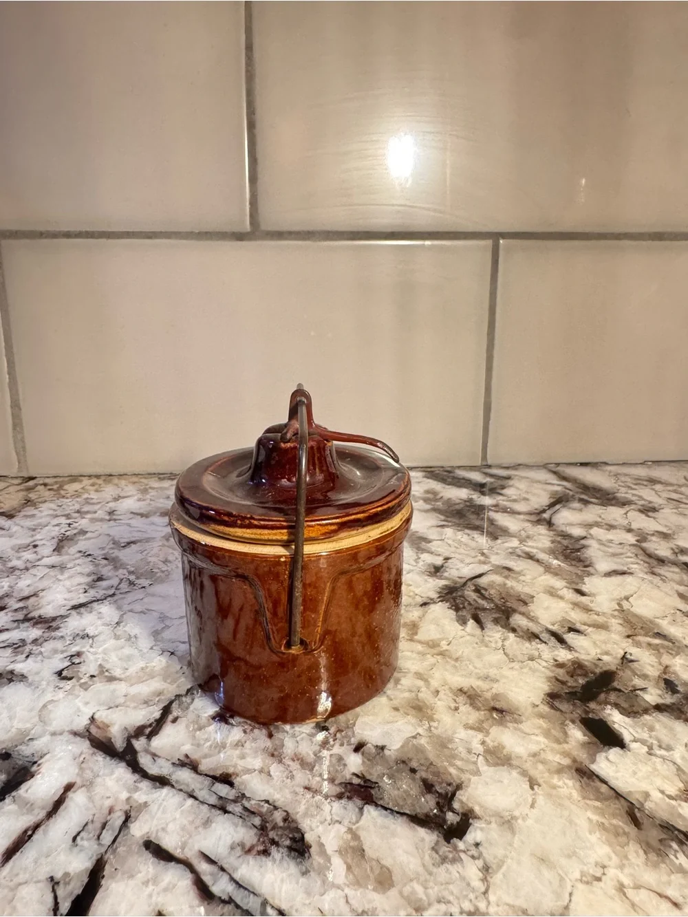 Western Stoneware Co. Monmouth Illinois Brown Stoneware Crock Jar